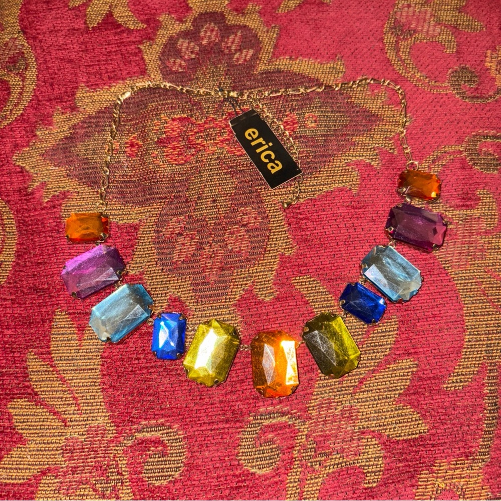Erica multicolored statement necklace